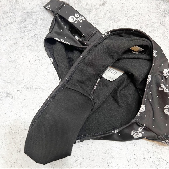 SET Onia Black Floral High Waisted Belted Bikini Set Two Piece Size Small S - Picture 4 of 7